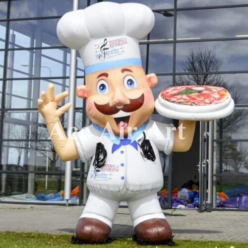 Custom made inflatable pizza man balloon inflatable chef model for promotion and advertising of the food store