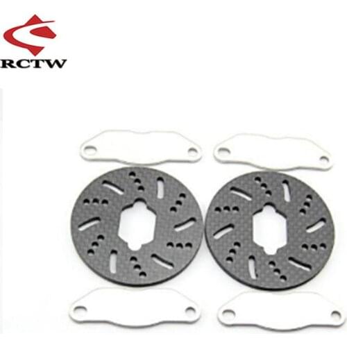 Carbon Fiber Brake Disc &Stainless Steel Brake Pad Kit for 1/5 GTB Racing Losi 5ive T Rofun Rovan LT KM X2 Truck Spare Toy Parts