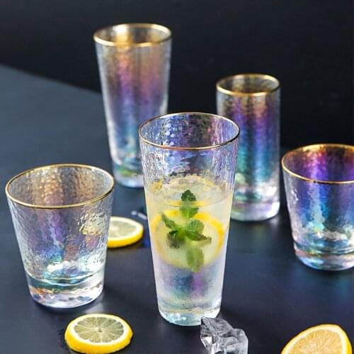 Colorful Glasses Gold-rimmed Lady Home Mens Cup Teacup Personalized Water Milk Cup