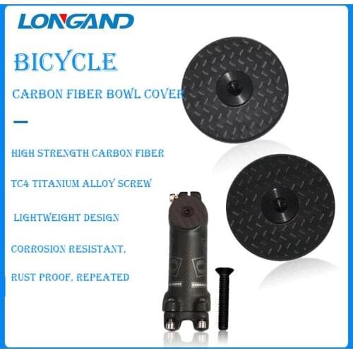 Bicycle carbon fiber bowl group cover riser cover titanium alloy screw mountain road bicycle accessories