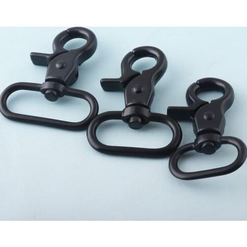 Metal Lobster Clasp Black Swivel Clasp Snap Hook Lanyard Hook Swivel Claw Clips Bag Hardware Accessories