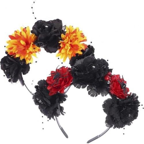 Fashion Hair Hoop All-match Headband Exquisite Headpiece Artificial Rose Flower Beaded Hairdressing Stylish Accessories