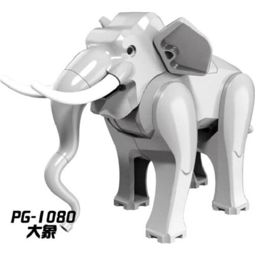 Single sale Building Blocks Cute Animal Camel With Saddle Elephant Christmas Action Figures Bricks Gift Toys For Children PG1080