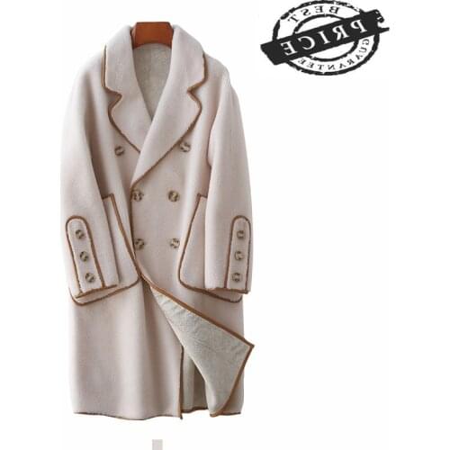 Coat Real Fur Female Winter Jacket Women Clothes 2021 Korean Elegant Sheep Shearing Coats Vintage 100% Wool Tops Hiver 2310a5