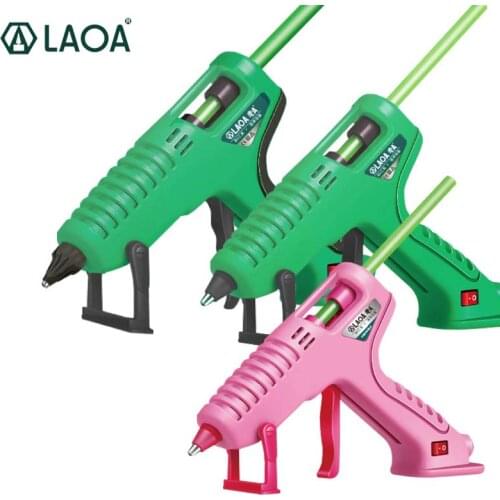 LAOA Hot Melt Glue Gun 40-100W EU Thermo Electric Silicone Adhesive Gun Hot Glue Gun Adhere to PU flower Gift With Glue Sticks