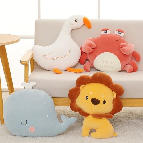 Plush Simulation Crab Cartoon Doll Pillow Sleeping Cushion Children Toy Doll cushions for decor christmas gifts Toy for sleep