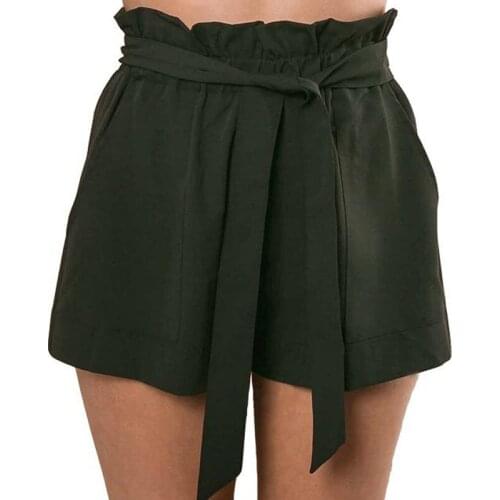 Hot Fashion Women Lady Sexy Shorts Summer Casual Shorts High Waist Short Beach Bow Shorts Trousers
