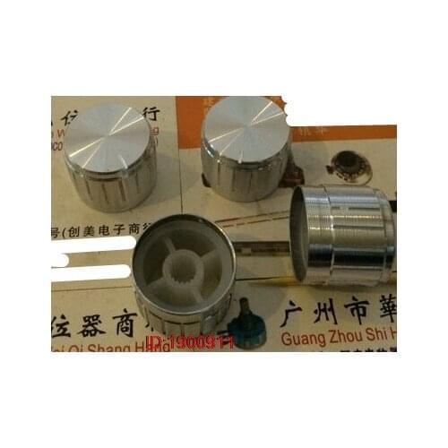 5pcs/lot Aluminum alloy knob B silver 21MMX17MM flower axis potentiometer dedicated
