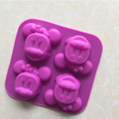 4 Even Mother Mouse Silicone Cake Mold Handmade Soap Mold XG050