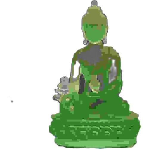 Tibetan Buddhism Violet Glass Buddha Glaze Glass Buddha Statue