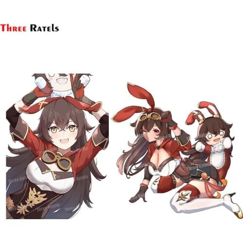 Three Ratels A222 Amber And Baron Bunny Genshin Impact Stickers For DIY Phone Case Bicycle Skateboard Laptop Luggage Decoration