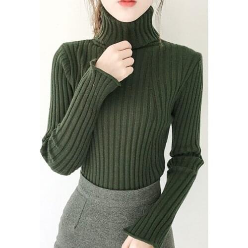 High quality Winter Sweater Women Turtleneck 2019 Long Sleeve Tricot Women Sweaters Pullovers Female Knitted Jumper Jersey Tops
