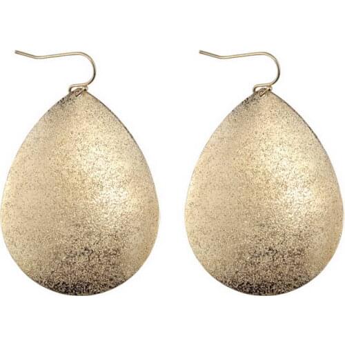 ZWPOM 2018 New Chunky Water Drop Earrings for Women Bohemian Zinc Alloy Teardrop Statement Earrings Jewelry Dangle Earrings Gold