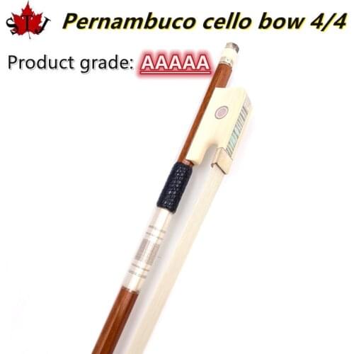 Strong,balance Professional master Pernambuco cello bow 4/4 silver mounted #8090