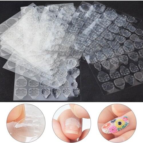 240pcs/10sheets Double Sided False Nail Art Adhesive Tape Glue Sticker DIY Tips Fake Nail Acrylic Manicure Gel Makeup Tool