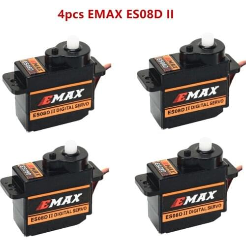 4 pcs/lot EMAX ES08DII 9g Plastic Digital Micro Servo for RC Helicopter Airplane RC Quadcopter Robot