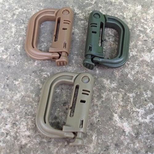 5pcs/Lot High Quality Plastic Carabiner for Packages D-Ring Plastic Strong Tactical Carabiner-Keychain Buckles