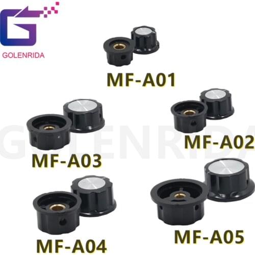 5Pcs MF-A01 MF-A02 MF-A03 MF-A04 MF-A05 Potentiometer Knob WH118/WX050 Rotary Switch Electronic 6mm
