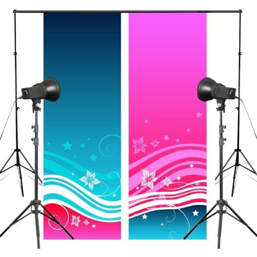 5x7ft Beautiful Rose Blue Photography Backdrop Flower Stars Background Kids Photo Studio Backdrop Wall