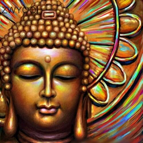 DIYDiamond mosaic Buddha lotus Full Square Diamond embroidery Buddha lotus Full Round Diamond painting Cross stitch Buddha lotus