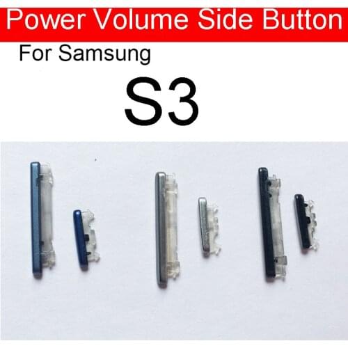 1Set(2pcs) Volume Power Side Button For Samsung Galaxy S3 I9300 I9305 I535 I747 T999 L710 Power On Off Volume Switch Key Parts