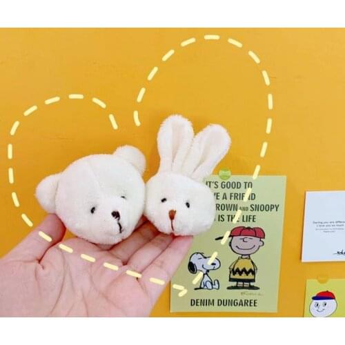 Hot Cartoon Cute Bear Rabbit Animal Brooch Pin Badge Bag Decorative Jewelry Autumn Winter Plush Clothes Brooches For Women Gift