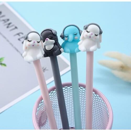 36 pcs/lot Cartoon Animal Party Gel Pen Cute 0.5 mm Signature Pens School Office writing Supplies Promotional Gift