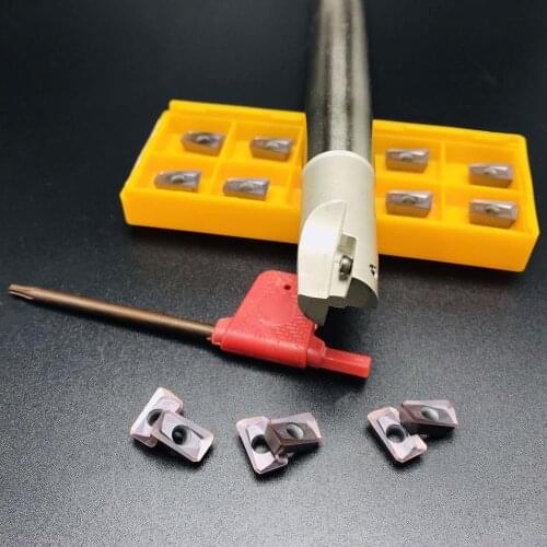 1PCS BAP300R C16-16-150-2T HSS inner diameter indexable shoulder end mill arbor + 10PCS APMT1135 lathe tool BAP300R turning tool