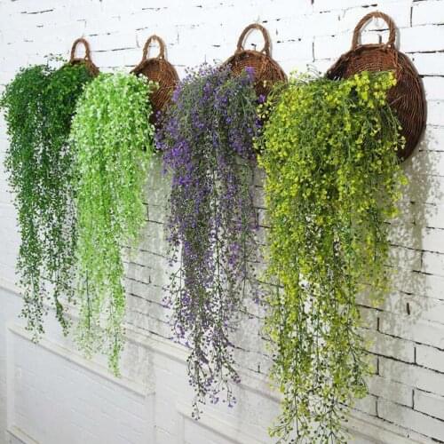85CM Artificial Hanging Flower Plant Fake Vine Willow Rattan Flowers Artificial Hanging Plant For Home Garden Wall Decoration