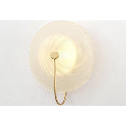 Nordic Creative led Wall Light Modern Minimalist Round Glass Wall Lamp Personality Bedroom Bedside Lamp Stair Aisle led Lighting