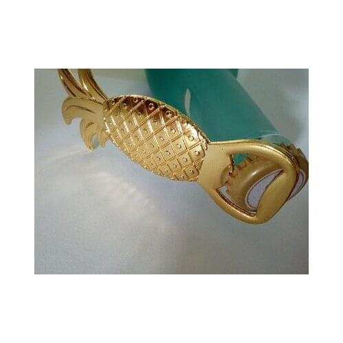 Hot sell 200PCS/LOT New Arrival Wedding Bridal Favor Gifts Gold Pineapple Bottle Opener Party Favors Gift