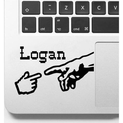 Macbook Custom Name Vinyl Decal Hand of God Laptop Decal Computer Décor Tablet Notebook Stickers Keyboard Phone Decals HY1503