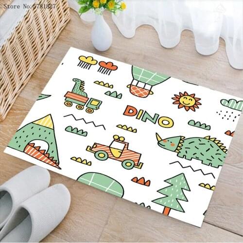 3D Print Dinosaur Small Door Mat Car Bus Doormat Sun Tree Carpet Outdoor Entrance Mat For Living Room Floor Rug 40x60cm,50x80cm
