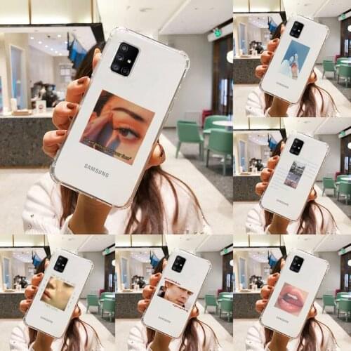 Fashion aesthetic text pictures Phone Case Transparent For Samsung A51 A50 A71 A70 A81 M60S Note S21 S 20 10 9 8 11 E Plus Ultra
