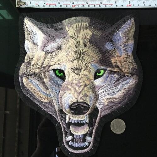 Punk Wolf Animals Patches for Clothes Animal Sticker on Clothing Diy Big Biker Patch Cool Coat Appliques Garment Decor Parches