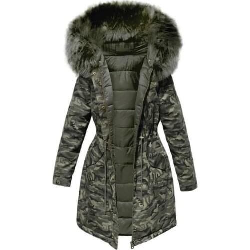 Winter New Women Jacket Hooded Parkas Winter Coat Women Loose Parka Faux Fur Collar Cotton Jackets