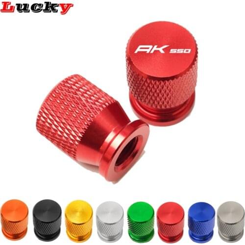 Latest For KYMCO AK550 AK 550 ak550 2017-2019 2018 2020 CNC Accessorie Wheel Tire Valve Stem Caps Airtight Covers logo "AK550