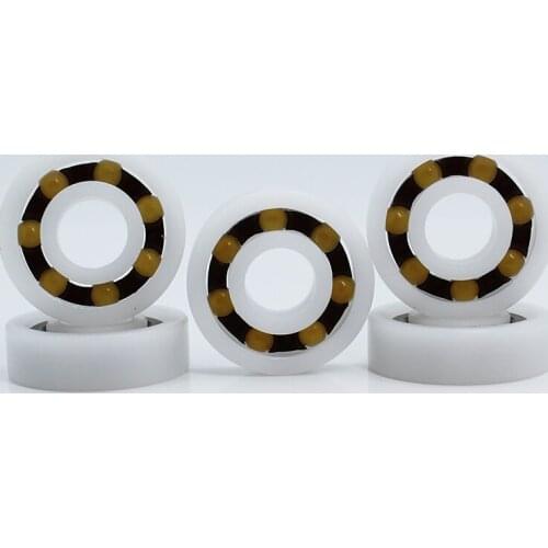 POM Bearing 603 604 605 606 607 608 609 ( 5 PCS ) Glass Balls Nylon Cage Plastic Ball Bearings