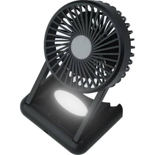 Summer Handheld Fan Portable USB Rechargeable Hanging 3 Adjustable Speed LED Light Fold Mini Desktop Fan for Home