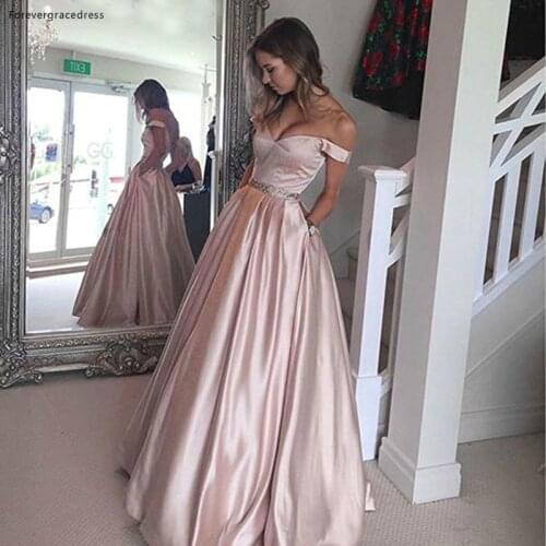 Sexy A-line Long Prom Dress Off The Shoulder Backless Formal Evening Party Gown Custom Made Plus Size