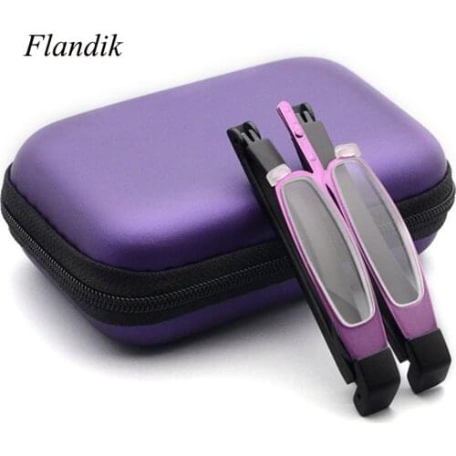 Ultralight Foldable Reading Glasses With Metal Frame Unisex Portable Fashion Folding Presbyopia Eyeglasses +1.00+1.50+2.00+2.50