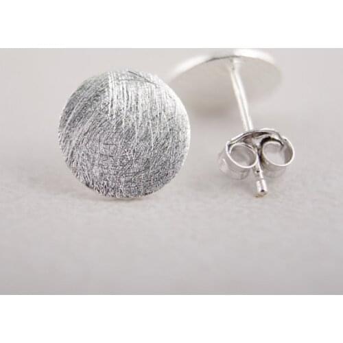 Yiustar New Fashion Women Round Scratch Stud Earrings Druzy Dot Stud Earrings Jewelry Fashion Accessories Cheap Earring E013