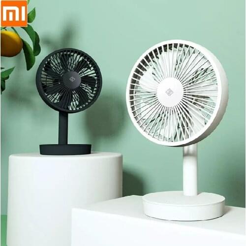 Youpin Jipin Desktop Table Fan 4000mAh USB Rechargeable 4 speed 7-leaf lupin super wind Office Student Vertical Cooling Fan