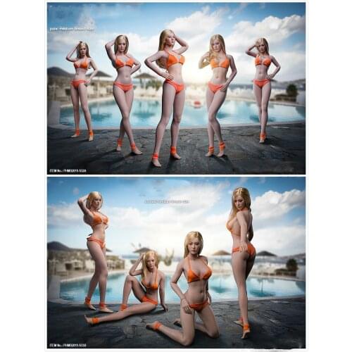 1/6 SFD Pale&Suntan Skin Busty Narrow Shoulder Woman Figure Body Accessories Tall 27cm BJD DIY Action Figure Doll Silicone Model