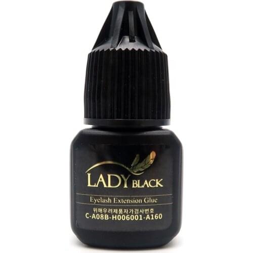 10 Bottles 5ml/10ml Lady Black Eyelash Extension Glue With Security Label Fast Drying False Eyelash Graft Glue Lasting To 50 Day