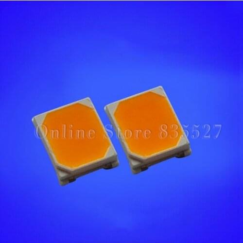 100pcs/lot SMD LED 2835 lamp beads highlight 0.2W 18-20LM golden yellow light-emitting diode 1800-2000K