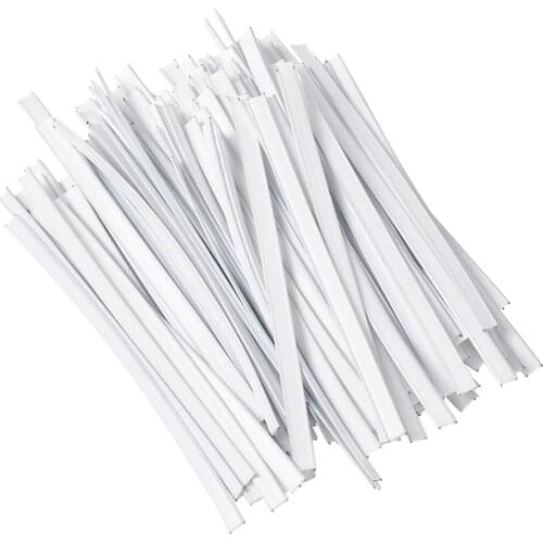 100pcs PE Plastic Nose Wire/bar For DIY MASK White with Galvanized Iron Single Core Inside 100x5mm