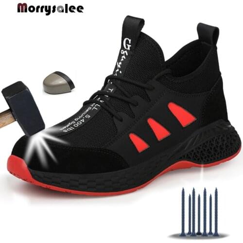 2021 Work Safety Boots Men Shoes Sneakers Breathable Anti-Smashing Lightweight Work Shoes Indestructible Sneakers With Steel Cap