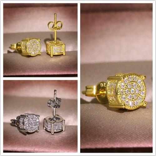 Blaike 925 Sterling Silver Jewelry Exquisite Zircon Stud Earrings For Women Luxury Wedding Engagement Earrings Jewelry Gifts