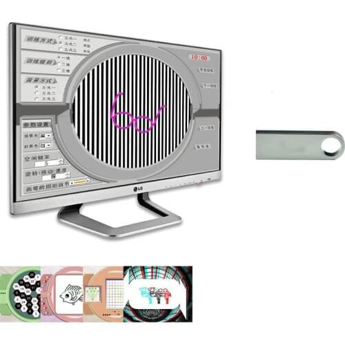 Children Amblyopia Strabismus Trainer Training Software To Improve Vision Visual USB Red Blue Eyeglasses